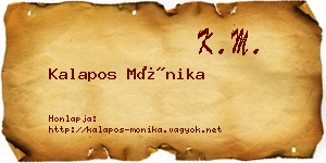 Kalapos Mónika névjegykártya