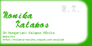 monika kalapos business card