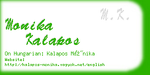 monika kalapos business card